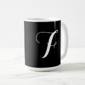 Mug Monogramme Noir (Devant droit)