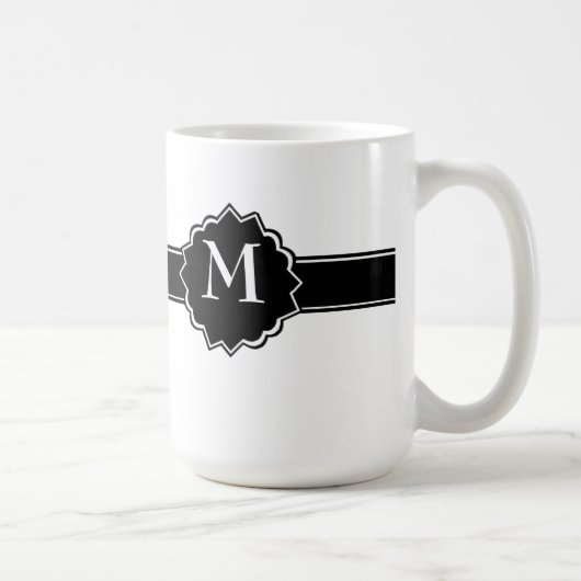 Mug Monogramme noir blanc (Droite)