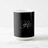 Mug Monogramme noir blanc gris (Centre)
