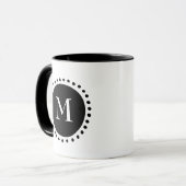Mug Monogramme noir et blanc (Devant gauche)