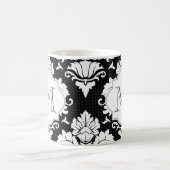 Mug Monogramme noir et blanc Damas (Centre)
