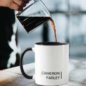 Mug Monogramme noir et blanc minimal