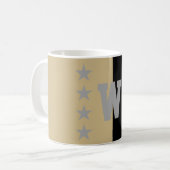 Mug Monogramme noir et or des couleurs de l'université (Devant gauche)