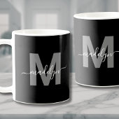 Mug Monogramme noir glamour