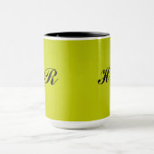 Mug Monogramme noir sur le vert (Centre)