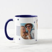 Mug Monogramme Nom 3 Photo Collage Café moderne tendan (Gauche)