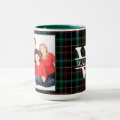 Mug Monogramme, nom et photo personnalisés tassés fonc (Centre)