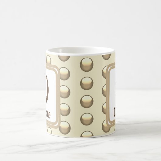 Mug Monogramme Nom Initial Gold Polka Dot Keepsaké (Centre)