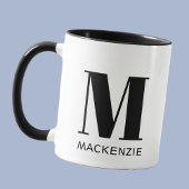 Mug Monogramme Nom initial Simple
