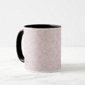 Mug Monogramme Nom personnalisé Design en marbre rose  (Devant gauche)