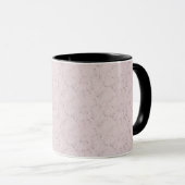 Mug Monogramme Nom personnalisé Design en marbre rose  (Devant droit)