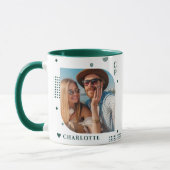 Mug Monogramme Nom Photo Tendance Simple Moderne (Gauche)