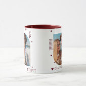 Mug Monogramme Nom Photo Tendance Simple Moderne (Centre)