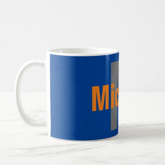 Mug Monogramme Nom propre Initiale moderne Plaine mini (Gauche)