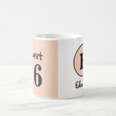 Mug Monogramme nom Sweet 16 pêche (Centre)