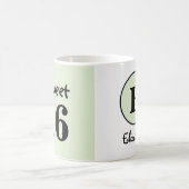 Mug Monogramme nom Sweet 16 vert (Centre)