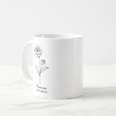 Mug Monogramme novembre Fleur du mois de naissance (Devant gauche)