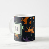Mug Monogramme Nuit d'automne Halloween Horse Motif (Devant gauche)