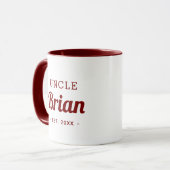 Mug monogramme oncle personnalisé (Devant gauche)