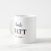 Mug monogramme oncle personnalisé (Devant gauche)