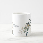 Mug Monogramme or aquarelle | Élégant texte personnali (Centre)