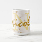 Mug Monogramme or et initial (Centre)