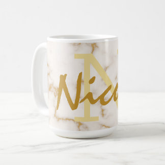 Mug Monogramme or et initial