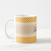 Mug Monogramme Orange Blanc tendance Motif de pochette (Gauche)