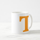 Mug Monogramme orange personnalisé | Classique collégi (Devant droit)
