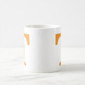 Mug Monogramme orange personnalisé | Classique collégi (Centre)