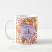 Mug Monogramme Orange Super Retro (Gauche)
