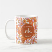 Mug Monogramme Orange Super Retro (Gauche)