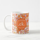 Mug Monogramme Orange Super Retro (Gauche)