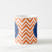 Mug Monogramme Orange Zigzag Motif (Centre)