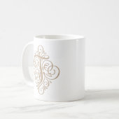 Mug Monogramme Orné avec Enjolivure Personnalisé (Devant gauche)