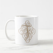 Mug Monogramme Orné avec Enjolivure Personnalisé (Gauche)
