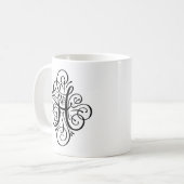 Mug Monogramme Orné avec Enjolivure Personnalisé (Devant gauche)