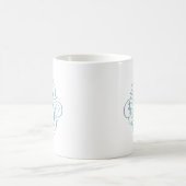 Mug Monogramme Orné Personnalisé avec Enjolivure (Centre)