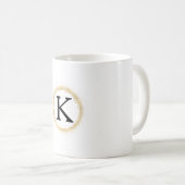 Mug Monogramme pailleté or (Devant droit)
