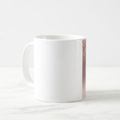 Mug Monogramme pailleté or rose et argent (Devant gauche)