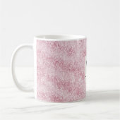 Mug Monogramme Pailleté Rose Blush (Gauche)