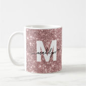 Mug Monogramme Pailleté Rose Gold (Gauche)