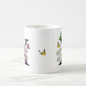 Mug Monogramme papillon floral lettre X (Centre)