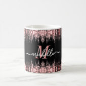 Mug Monogramme Parties scintillant Éperche Rose Gold G (Centre)