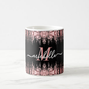 Mug Monogramme Parties scintillant Éperche Rose Gold G