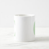 Mug Monogramme Pastel Vert et Blanc à Points (Centre)
