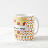 Mug Monogramme personnalisable d'amant de pizza (Devant droit)