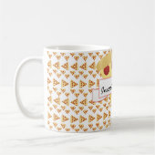Mug Monogramme personnalisable d'amant de pizza (Gauche)