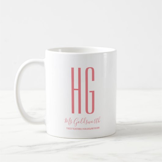 Mug Monogramme personnalisé (Gauche)
