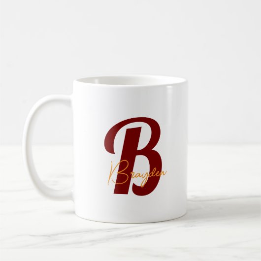 Mug Monogramme personnalisé (Gauche)